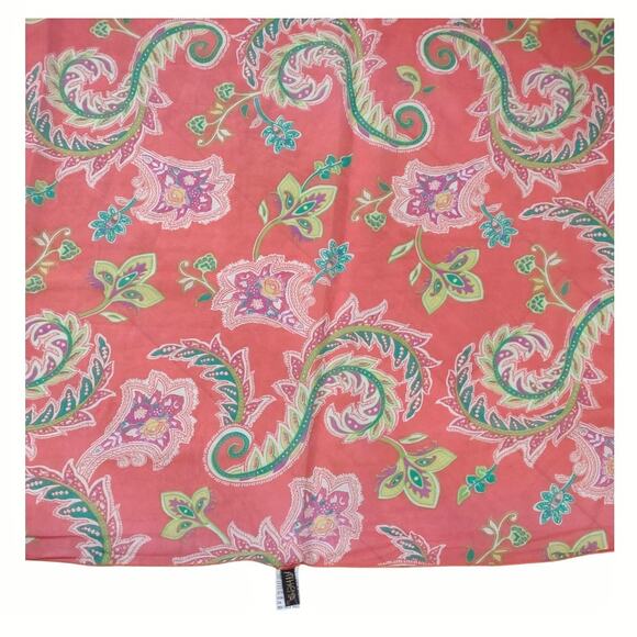 Large Wrap Paisley Floral Scarf Beach Summer Cover Up Cotton Silk Lightweight - Picture 8 of 10